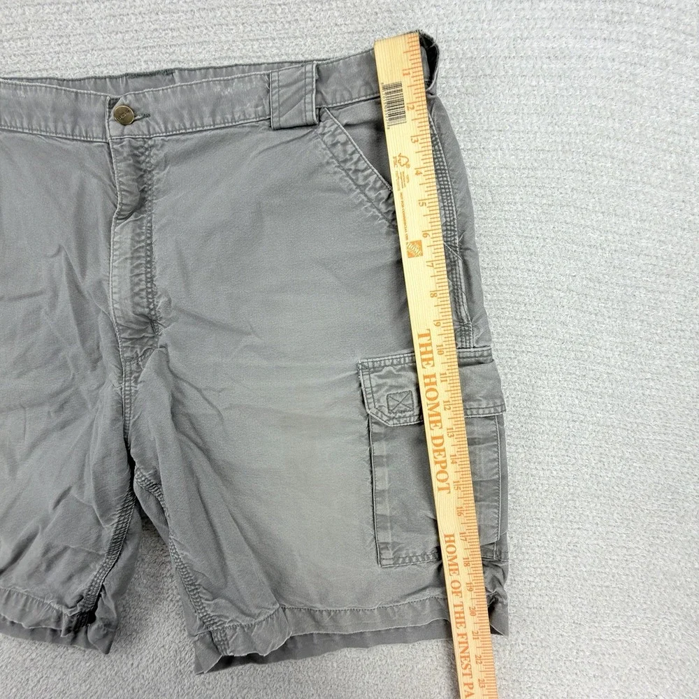 Carhartt B143 FAT Cargo Shorts Mens 44 Gray Washed Twill Work Utility Cotton